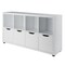 Contemporary Home Living 2-Tier Wooden Storage Cabinet - 48.25" - White